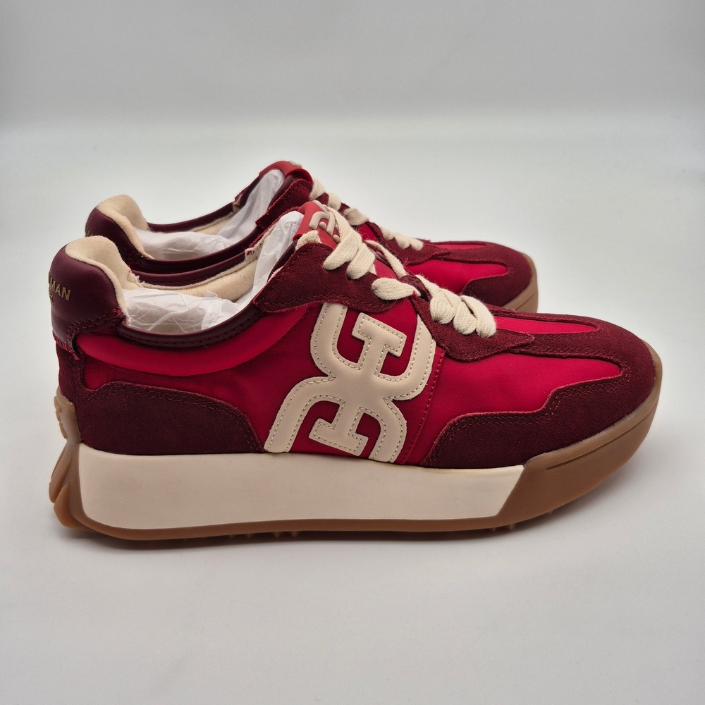 Sam Edelman Langley 3 Red Suede Sneakers Women's Size 7 Shoes - Picture 7 of 16